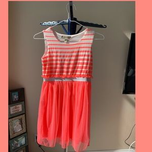 Speechless coral and white striped dress. NEW